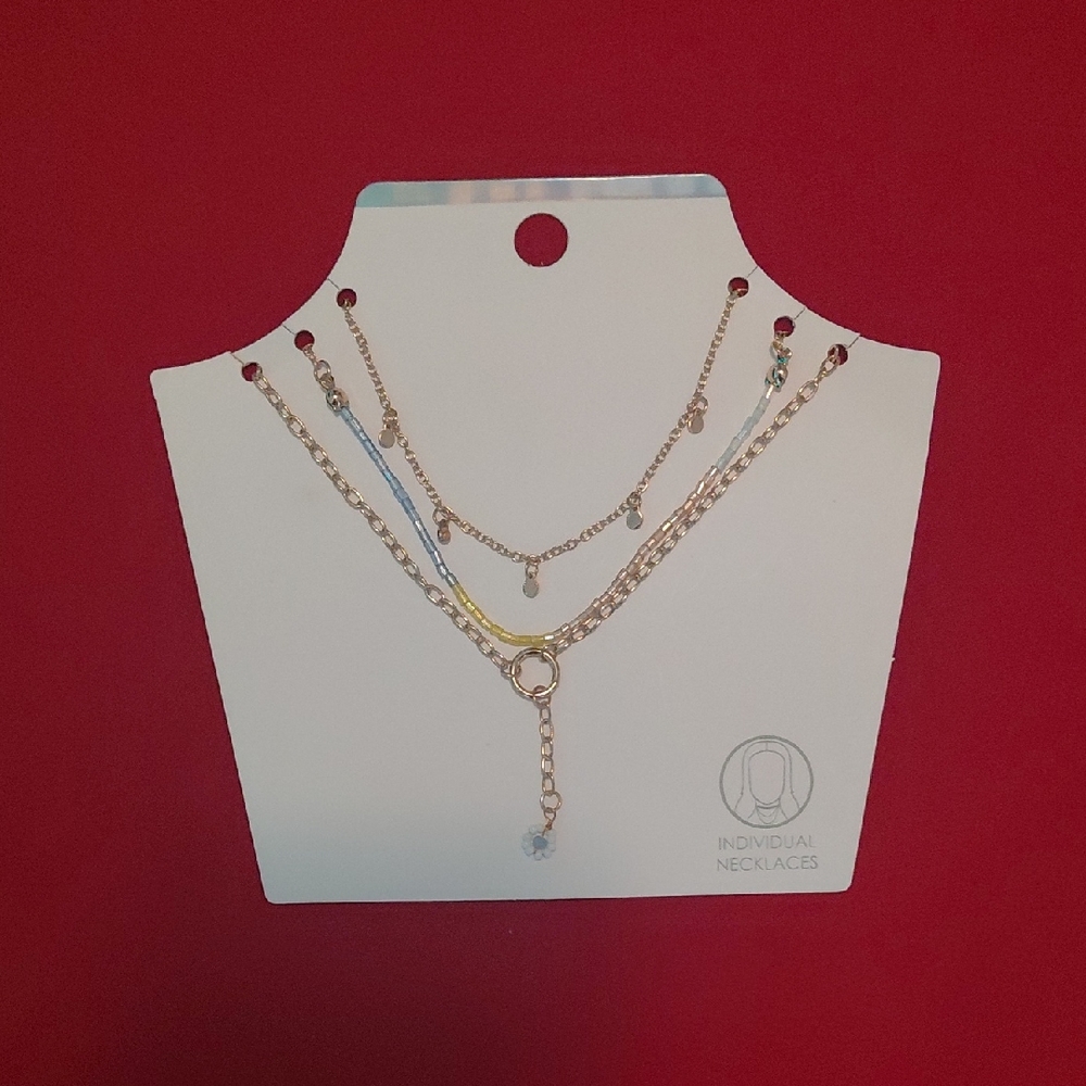 Elegant Gold and Silver Layered Necklace Set
